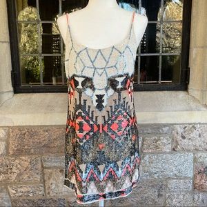 All Saints sequin mosaic dress